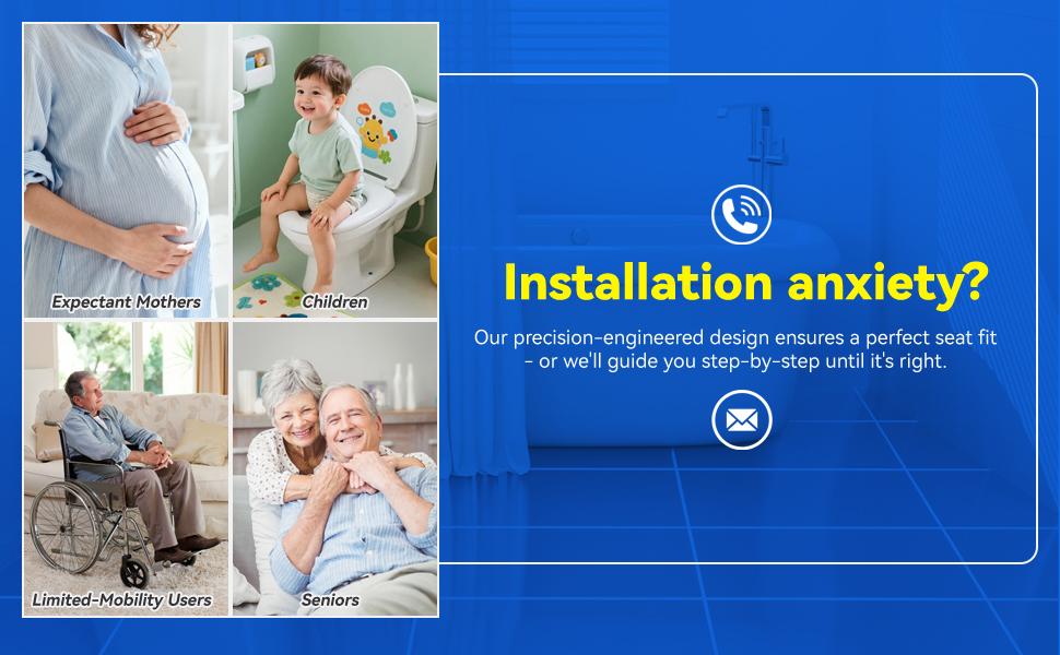 NGNP Toilet Bidet Attachment Fresh Water Spray with Non-Electric Adjustable Water Pressure Side Arm Control, Slim Bidet Sprayer, Silver Knob (Dual Nozzles) 2.48 Inch Standard Toilet Adaptation Hygienic & Eco-friendly