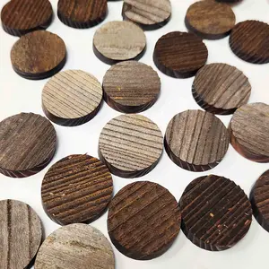 Rustic Reclaimed Barn Wood Circles (50 count) for Crafts and Projects – 1.4″ Diameter