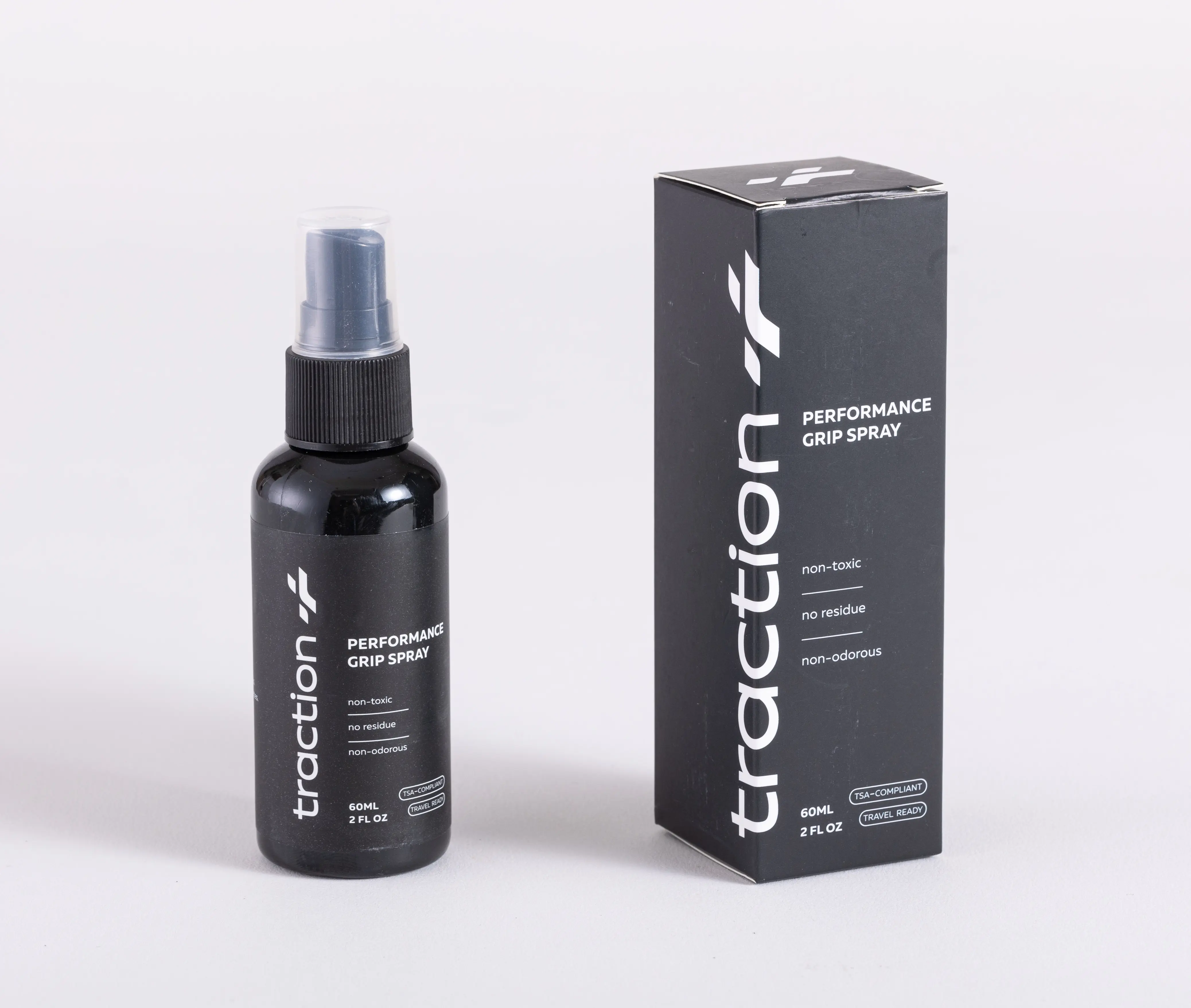 Traction+ Premium Shoe Grip Spray – Instantly Restores Grip and Revives Rubber Soles. All-in-One Traction Spray for Basketball, Volleyball, Badminton & More. All Natural Ingredients. Designed in USA. Travel Size 60mL