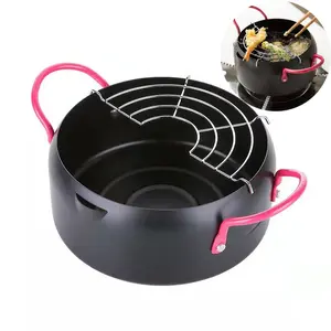 Home kitchen multifunctional mini fryer, easy to clean and store, with oil control rack and filter, kitchen cooking utensils
