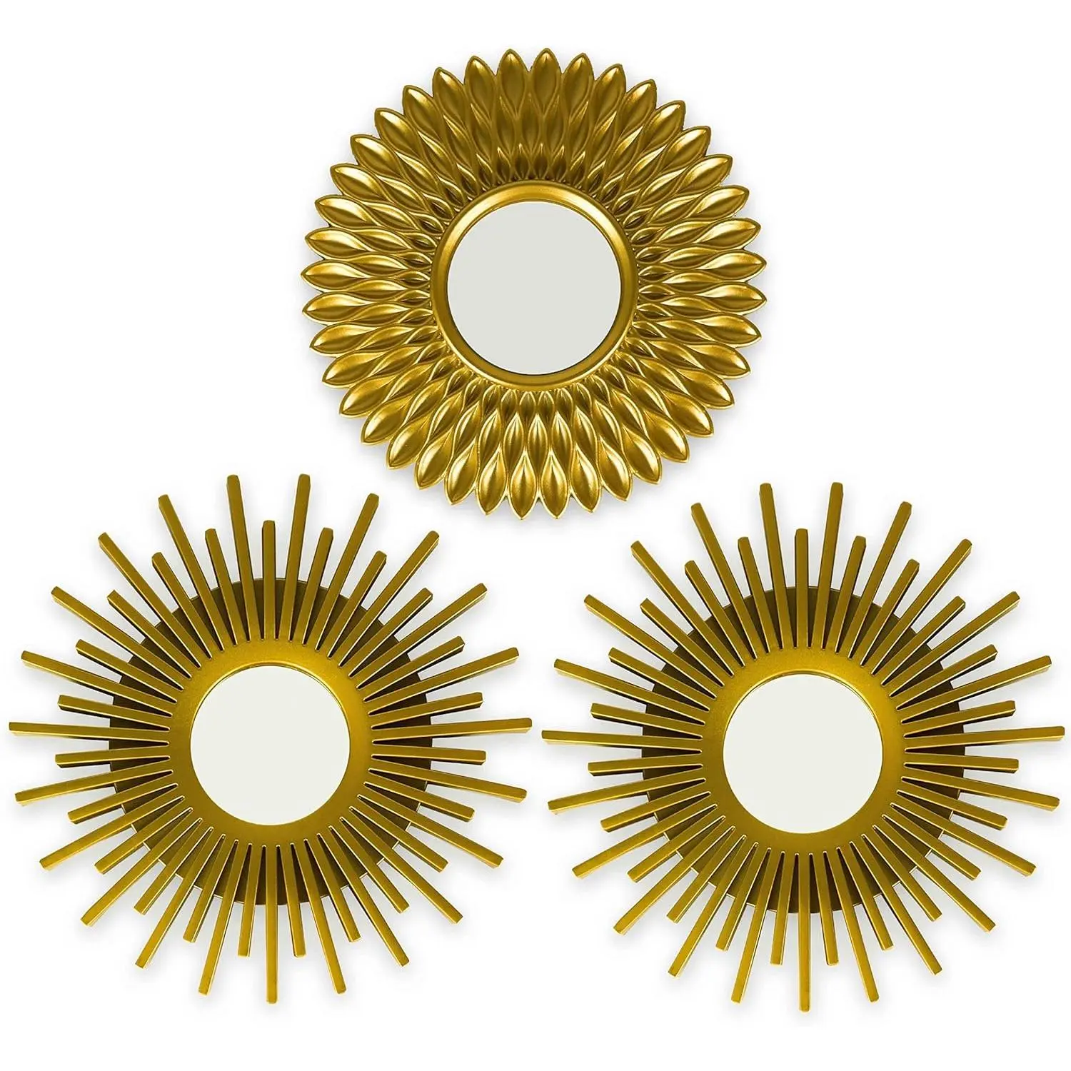 Mirrors for Wall Pack of 3 Round Wall Mirrors Bedroom Room and  Decor | Espejos Decorativos de Pared Sala Dormitorio | Modern Minimalist Decor  and Chic Gifts for Women Mums