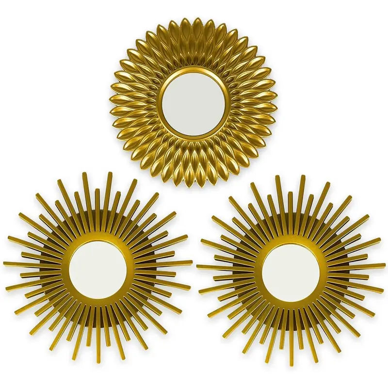 Mirrors for Wall Pack of 3 Round Wall Mirrors Bedroom Room and  Decor | Espejos Decorativos de Pared Sala Dormitorio | Modern Minimalist Decor  and Chic Gifts for Women Mums