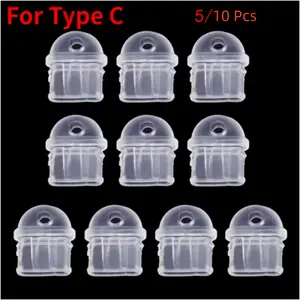 5/10pcs Transparent Dust Plug for iPhone Type-C Android Chargers, Eco-Friendly Colorful Port Protectors for Apple Kindle Devices
