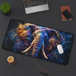 Vibrant Elephant Desk Mat — Large Elephant Mouse Pad for Home Office