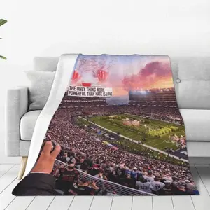 The Only Thing More Powerful Than Hate Is Love Together We Are America Benito Halftime Throw Blanket Premium Fleece 80x60 Inches Cozy Warm Flannel for Bedroom Living Room Decor