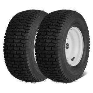 VEVOR Lawn Mower Tires with Rims, 16x 6.5-8inch Tubeless Tractor Tires, 2-Pack Tire and Wheel Assembly, Lawn Pneumatic Tires, 3inch Offset Hubs, 3/ 4inch Bushing Size, Suitable for 16 Adapter for Riding Lawn Mowers