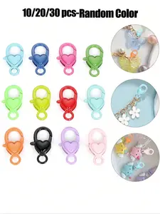 10/20/30pcs Candy-Colored Lobster Clasps,  For Diy Jewelry Making, Keychains, Bag Charms,Diy Jewelry Accessories, Luggage Hardware Accessories And Pendants,Used As Connectors For Bags, Masks, Bracelets, Necklaces, Jewelry Accessories (Colors Are Random)