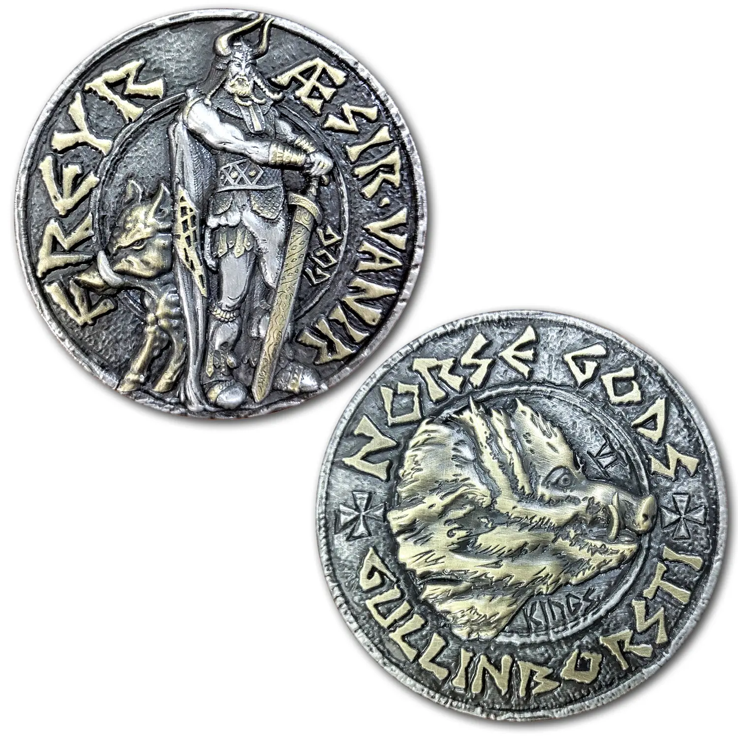 Freyr Viking Norse God Ancient Collectible Coin Unisex Collectible Norse Mythology Coin with Detailed Design