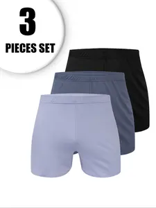 3 pieces of men's flat angle Aro pants, simple solid color classic versatile loose casual comfortable sports flat angle pants, soft and comfortable elastic waistband not tight, suitable for men's casual sports daily wear