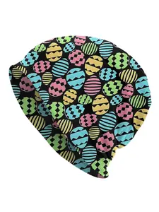 Fashionable Bonnets Featuring a Warm And Soft Design with an Easter Egg Pattern Perfect for Sports