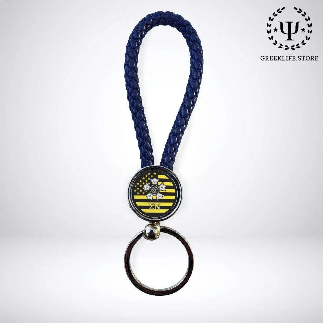 Sigma Nu Keychain Round