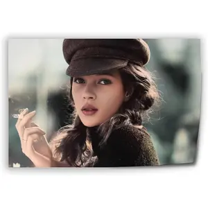 British Model Kate Moss Artistic Portrait Aesthetic Poster1Wall Art Canvas Print Living Room Office Bedroom Aesthetic 18x12inch(45x30cm) Unframe-style Decor Decoration