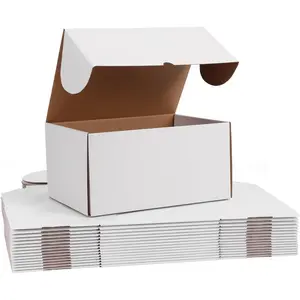 12x9x6 inches White Shipping Boxes pack of 15, Corrugated Cardboard Boxes for Packaging Small Business, Moving, Mailing