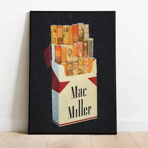 Rap Poster, Mac Miller Cigarette Poster, Mac Miller Art, Mac Miller Poster Matte Print, Dorm Room Poster