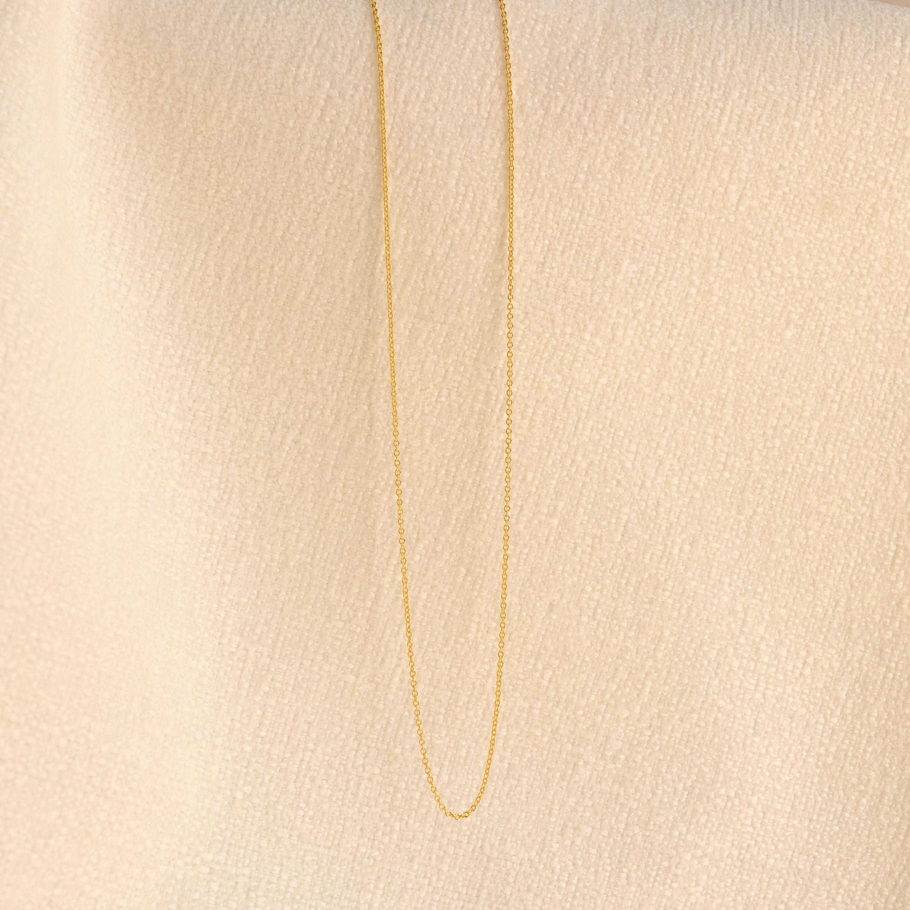 Dainty Chain Necklace by Caitlyn Minimalist - Simple Everyday Layering Necklace - Adjustable Cable Chain Necklace - Minimalist Jewelry - Perfect Gift for Her