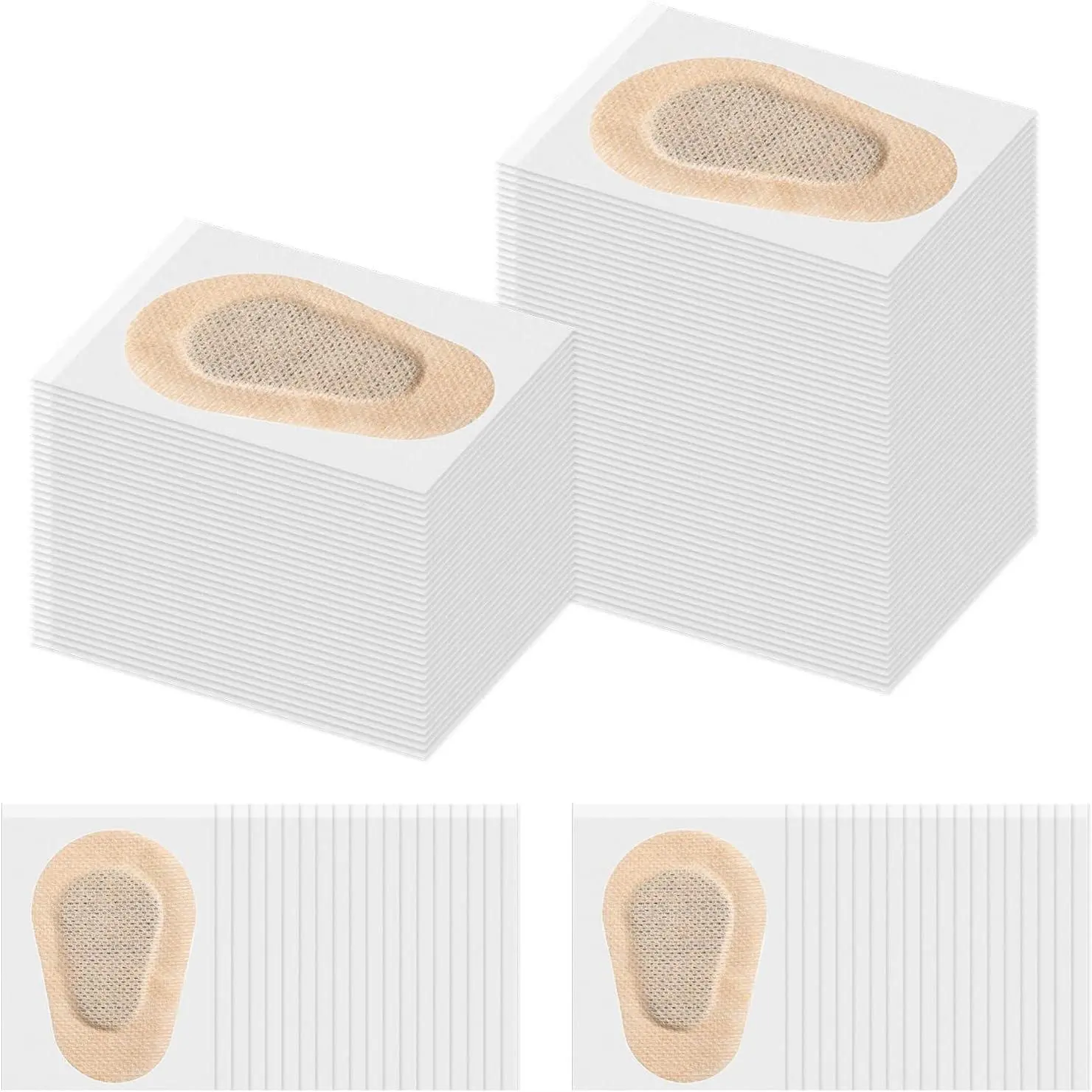 120-Pcs Multi-Pack Disposable Adhesive Eye Patches for Adults, Latex-Free, 3x2 In Nude Adhesive Eyepatch Bandages