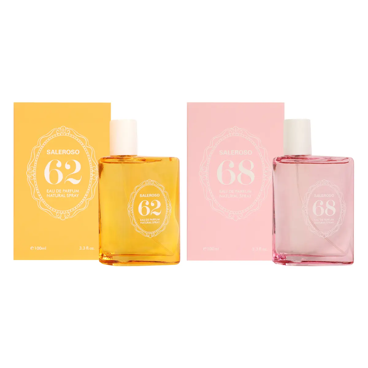 Bundle of Saleroso 62 & 68 Eau de Parfum 100ml - Yellow & Pink Bottles - Fragrance Collection