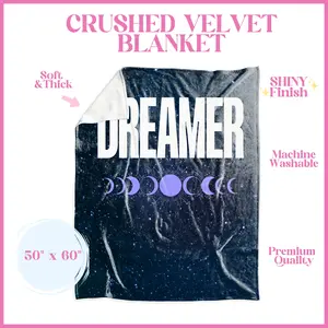 Shimmer Dreamer Galaxy Crushed Velvet Blanket