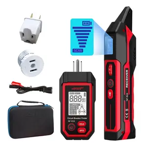 NOYAFA Rechargeable Circuit Breaker Finder with LCD Display & GFCI Outlet Tester, NCV AC Electric Tester Circuit Tracer, Adjustable Sensitivity, Flashlight- NF-824