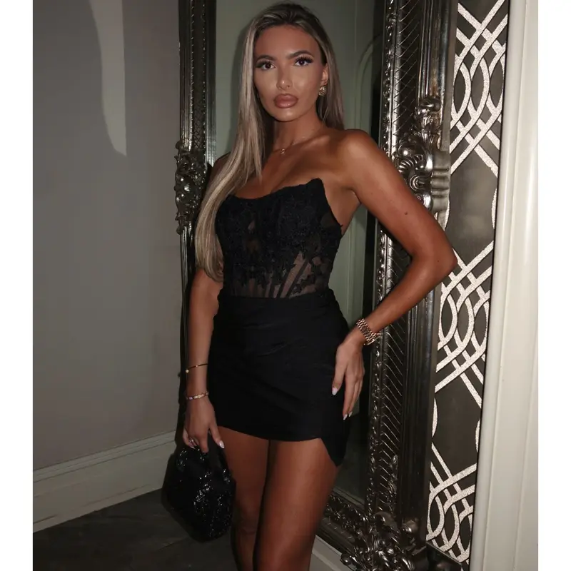 vicky formal lace corset dress - TikTok Shop