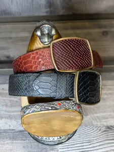 Denver Western Belts - Imitation Python - Black or Brown