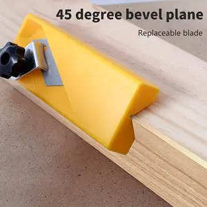 45 Degree Hand Edge Chamfer Plane, Manual Woodworking Bevel Planer, Non-Powered Angle Trimming Tool for Wood and Drywall, Suitable for Fast Chamfering, Edge Leveling, Corner Shaping and Detailed Finishing