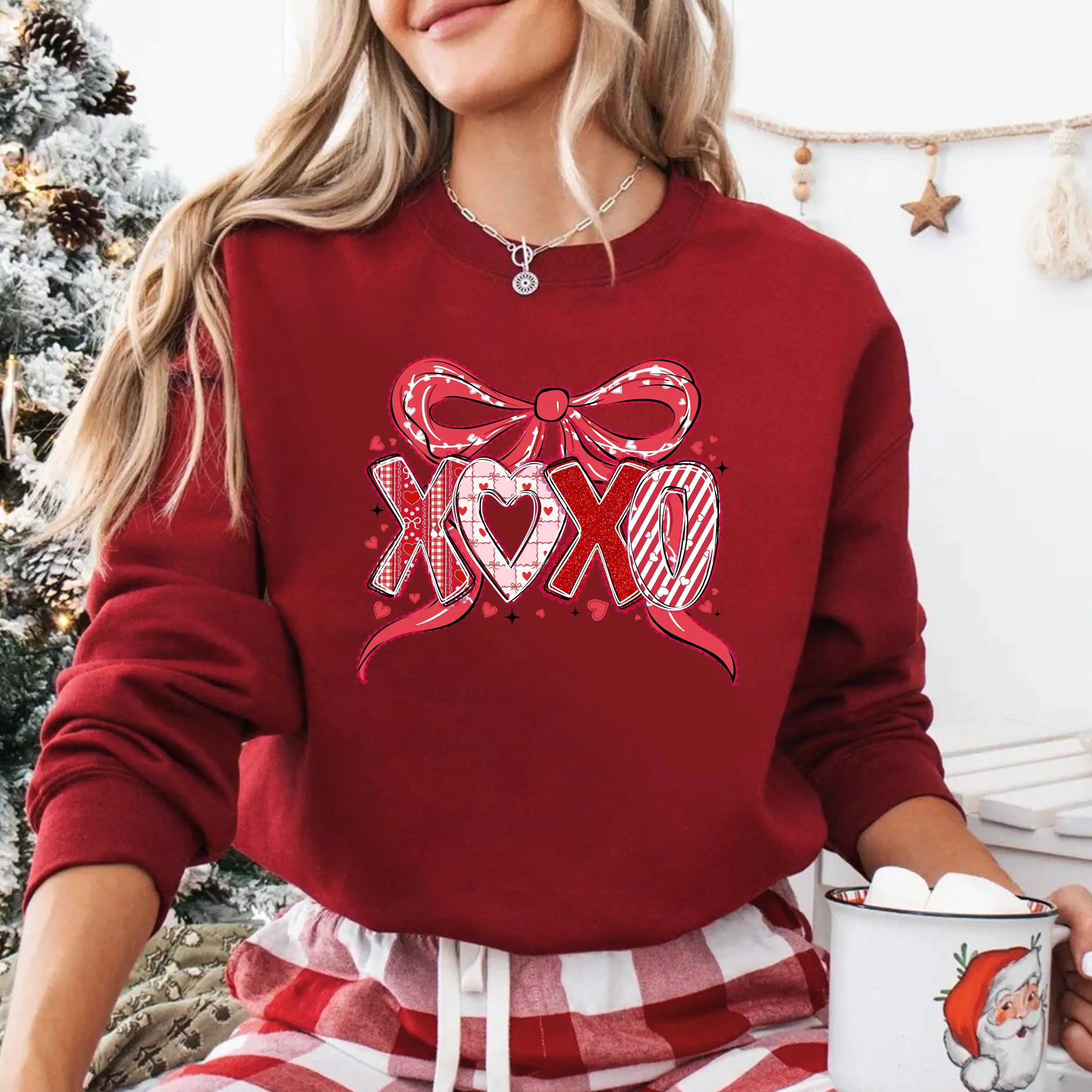 XOXO Valentine Sweatshirt, Coquette Valentines Day Shirt, XOXO Shirt, Love Shirt, Happy Valentine's 2026 Shirt, Valentines Day Sweatshirt
