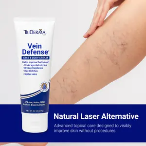 Vein Defense Healthy Cream for Face & Body – Vitamin-Rich Plant Formula for Visible Veins, Redness & Dry Skin | Fragrance-Free Daily Skin Care