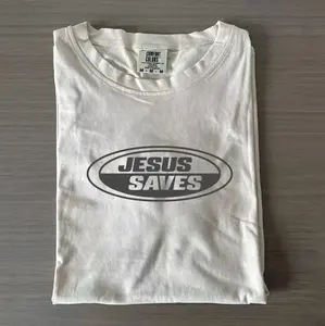 New Jesus Saves Retro Tee, Vintage Graphic T-shirt, Christian Clothing Womenswear Top  Cotton Casual Unisex, Gift For Men Women 1Z0