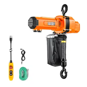 【fathersdaygift】VEVOR 2200 lbs Electric Chain Hoist, 10 ft Lifting Height, 120V Single Phase Overhead Crane with 10 ft Wired Remote Control, G100 Chain Electric Lift Hoist for Factories, Warehouses, Garages