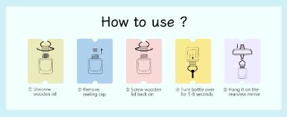 DIBMS Car Air Freshener Diffuser, 2-Pack, Hanging Diffuser - Vanilla Cream Scented Essential Oil Car Air Freshener Diffuser, with a long-lasting fragrance