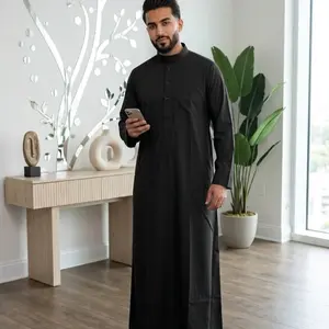 Men’s Black Thobe - Size 52,54,56,58,60 (No Return/No Exchange Due to Hygiene & Customer Safety Requirements)