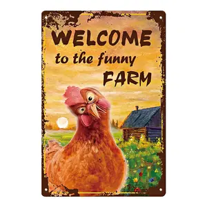 Rustic Chicken Wall Art Metal Sign – 12×8 Inch Vintage Tin Sign for Farmhouse, Homestead, Farmers Markets & Backyard Coops – Palette&Wall | summervibes