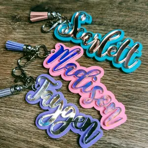 Personalized Acrylic Bag Tag, Backpack tag, Keychain with name