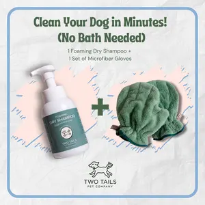 No-Rinse Dog Shampoo Kit (No Bath Needed, Quick Clean)