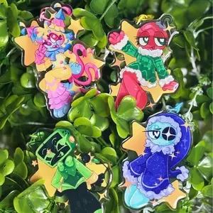 Dandy’s World Main Toons Acrylic Keychains - Vee, Yatta, Astro, Bobbette Keychains, Cute, Durable, And Perfect For Bags, Keys, Or Gifts. Great For Daily Use Or As Thoughtful Little Gifts For Your Friends And Yourself.