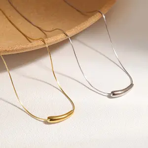 Fashion Small Eggplant Necklace for Men and Women Simple Irregular Clavicle Unisex Daily Wear Creative Design Gift