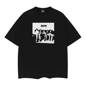 BECK "Group Photo" Vintage Oversized Tee Anime T-shirt 100% Cotton Original Design Men's Top Streetwear Casual Menswear Tshirt