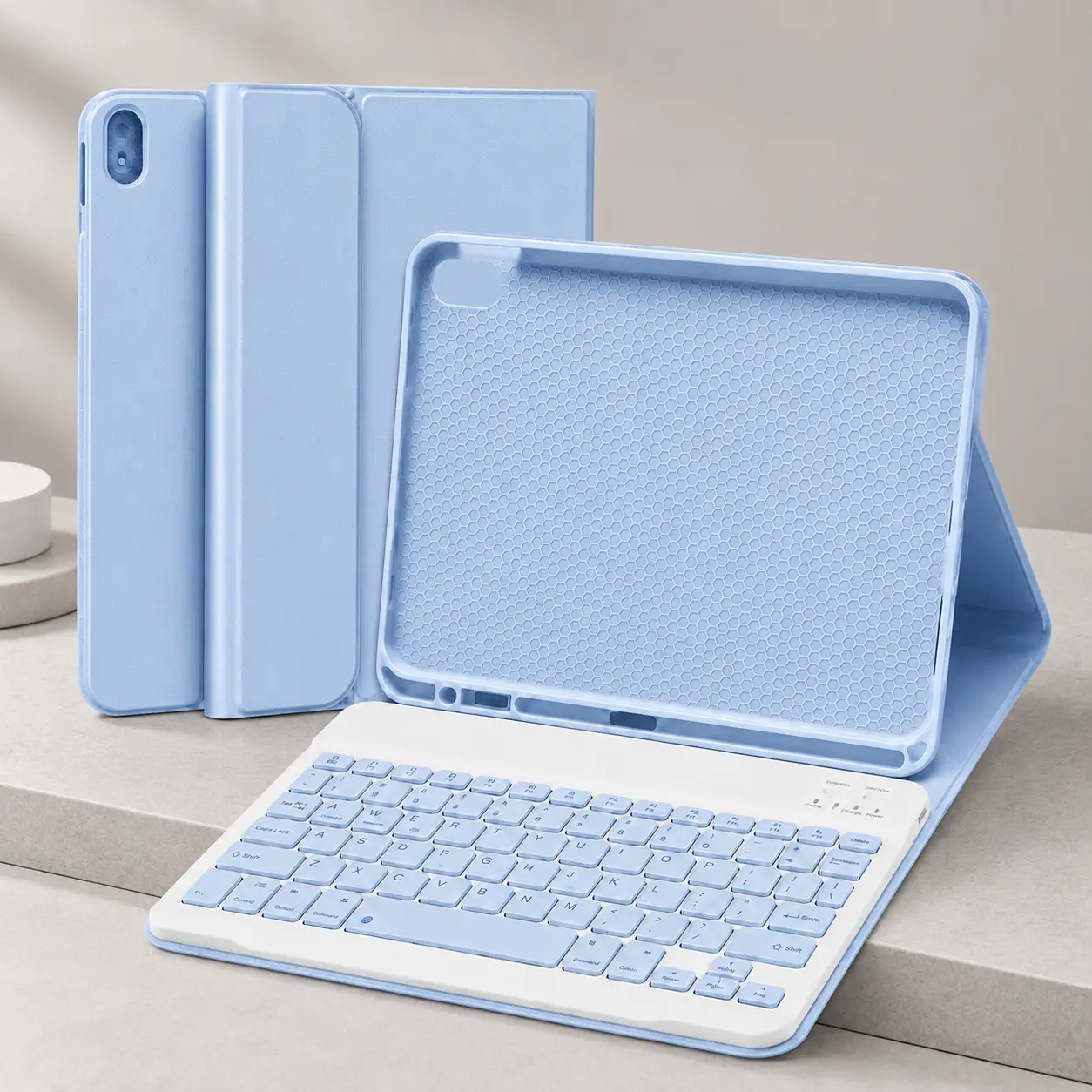 iPad Casing with Detachable Portable Bluetooth Keyboard, Pencil Holder, Tablet Protection – Compatible with iPad 11 / 10th Gen