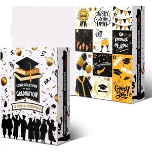 Glenmal Graduation Countdown Calendar Gift Box, 12 Days 2026, Coconut Fiber Filler, Large Inner Box, DIY Empty Box, for Graduates