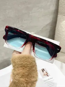 Unisex Vintage Square Frame Sunglasses, Trendy Casual Tinted Lens Sunglasses for Everyday Use, Fashion Accessories for Outdoor Activities