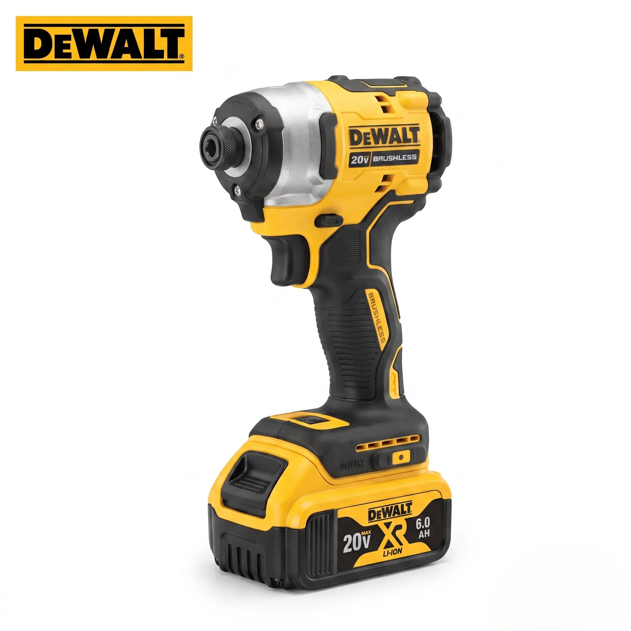 DEWALT DCF850 20V MAX Brushless 1/4" Hex Impact Driver Kit with 6.0Ah Li-Ion Battery - Compact Nose Design, Quick Driving Speed, LED Light for Furniture Screw Driving, Home Renovation Fastening, Cabinet Assembly & General Construction Fixing  (：217)