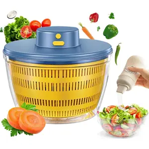 Electric salad spinner 42quart lettuce spinnerfruit cleaner spinner vegetable dryerfruit washer with bowl and colandersalad dryer mixer for vegetablesgreens herbs berries
