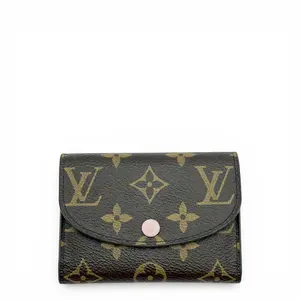 Pre-owned Louis Vuitton COATED CANVAS Small Leather Goods ROSALIE WALLET