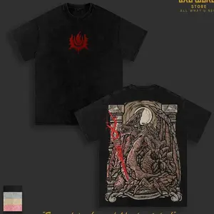 Vintage Placidusax Elden Ring Final Boss Aura Vintage 2026 Washed Oversized Tee, Heavyweight Two Headed Dragon Double Printed Graphic Shirt, Unisex Grunge Streetwear Gamer Gift 08B