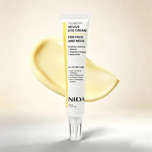NIDA Revive Anti Aging Eye Cream 40mL, Probiotic Retinal & Peptide Multi-Action Cream, Reduce Wrinkles Fine Lines, Firming Hydrating Care for Face Neck Aging Skin