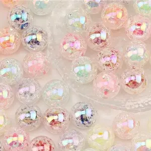 20 pcs 16mm UV double layer crackle beads