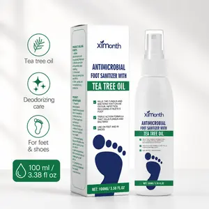 Tea Tree Oil Foot Care Spray, 100ml Foot & Shoe Deodorizing Spray, Daily Refreshing Foot Sanitizer for Feet, Shoes and Socks