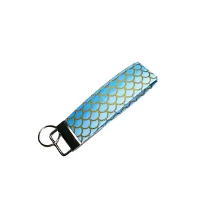 Key Fob - Blue Mermaid Scales - Handmade