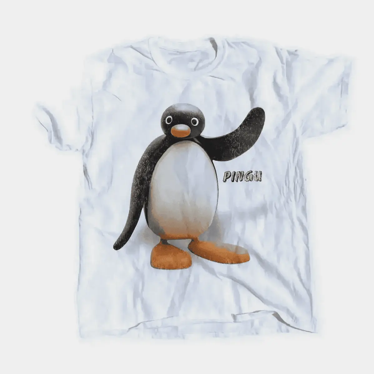 Vintage 1994 'pingu' White T-Shirt Unisex Shirt Funny Shirt Graphic Unisex Tee All Color All Size Go-To Tee For Everyone Relaxed Everyday